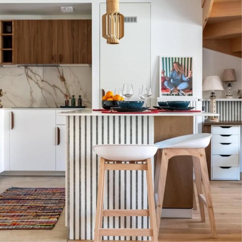 Lot de tabourets de bar en bois 65cm RIVA