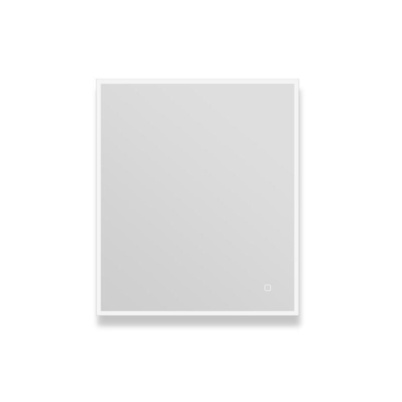 Miroir LED rectangulaire en verre argenté ECLIPS
