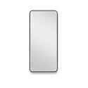 Miroir LED rectangulaire avec cadre en alu noir NEBIA