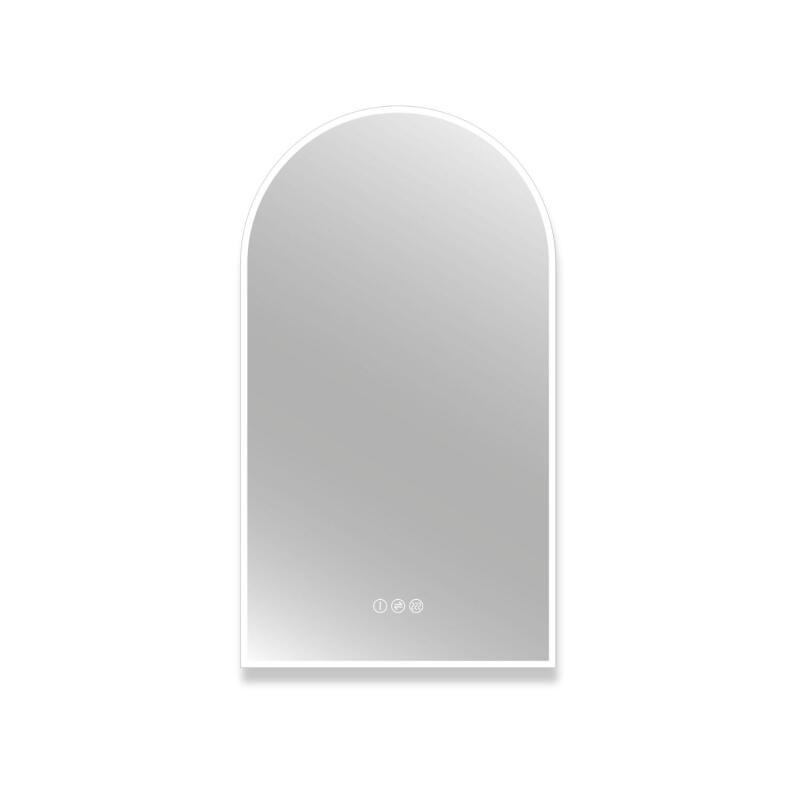 Miroir LED arche en verre argenté SOLENE