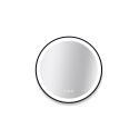 Miroir LED rond avec cadre en alu noir AUREYA