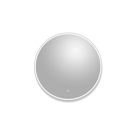 Miroir LED rond en verre argenté CANDRA