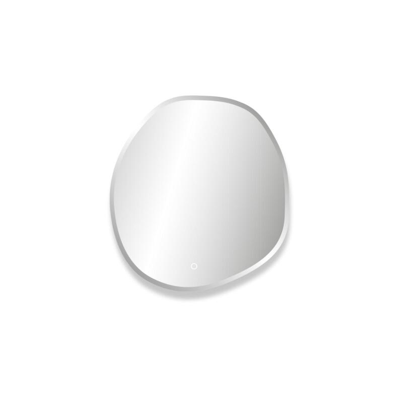 Miroir LED organique en verre argenté FLUEA