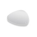 Miroir LED galet en verre argenté LUZIA