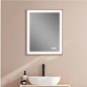 Miroir LED rectangulaire 75x60cm avec cadre en bois