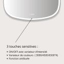 Miroir LED organique 80x120xm avec rétroéclairage