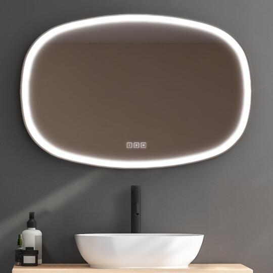 Miroir LED organique 80x120xm avec rétroéclairage