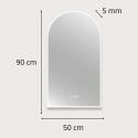 Miroir LED arche 90x50cm avec rétroéclairage
