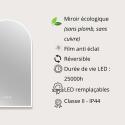Miroir LED arche 90x50cm avec rétroéclairage