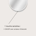 Miroir LED ovale 85x50cm avec rétroéclairage