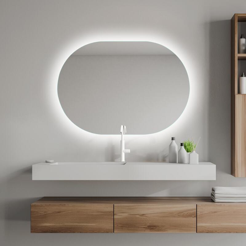 Miroir LED 60x85 cm ovale