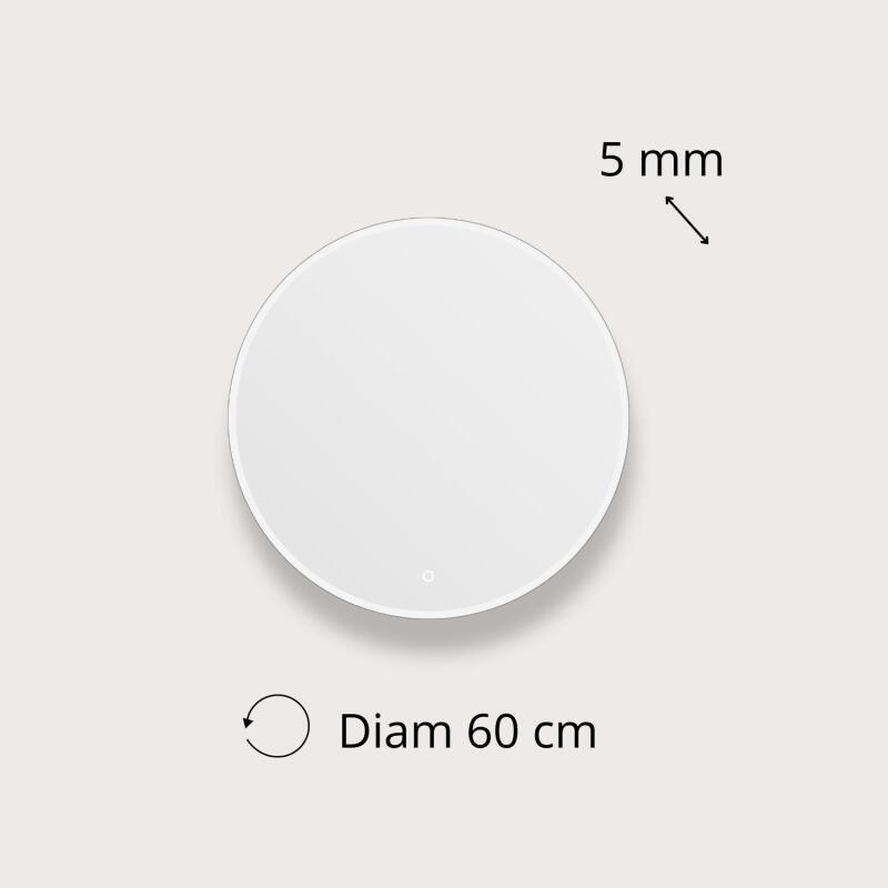 Miroir LED rond avec cadre rétroéclairé