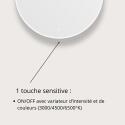 Miroir LED rond avec cadre rétroéclairé