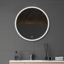 Miroir LED rond avec cadre rétroéclairé