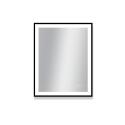 Miroir LED rectangulaire H75cm avec cadre alu noir