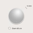 Miroir LED rond D60/120cm avec rétroéclairage