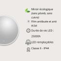 Miroir LED rond D60/120cm avec rétroéclairage
