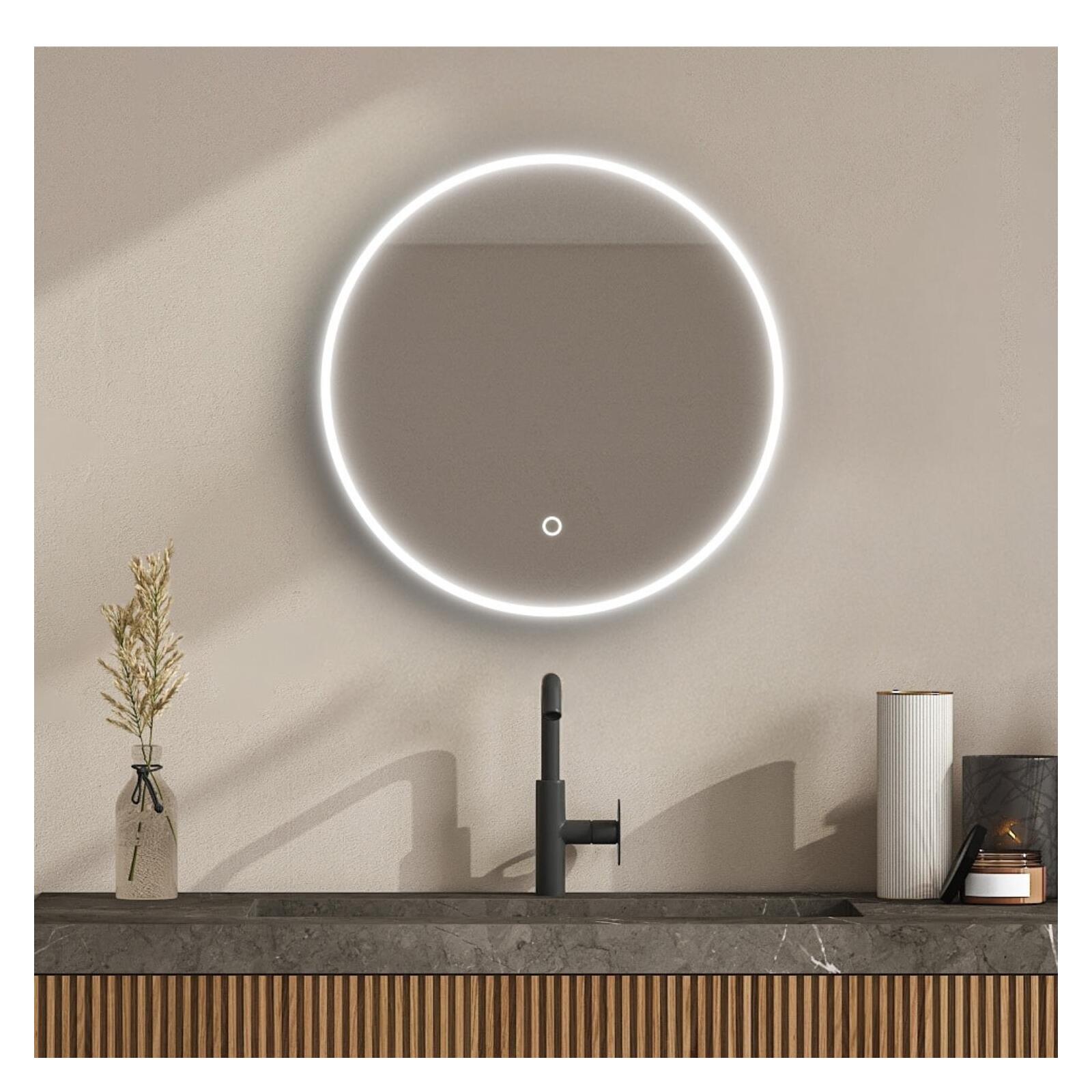 Miroir LED rond D60/120cm avec rétroéclairage