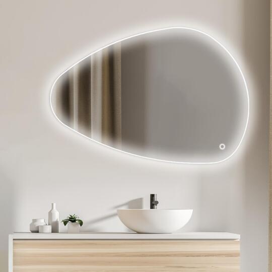 Miroir LED galet antibuée