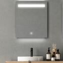 Miroir LED rectangulaire L60/80cm avec variateur