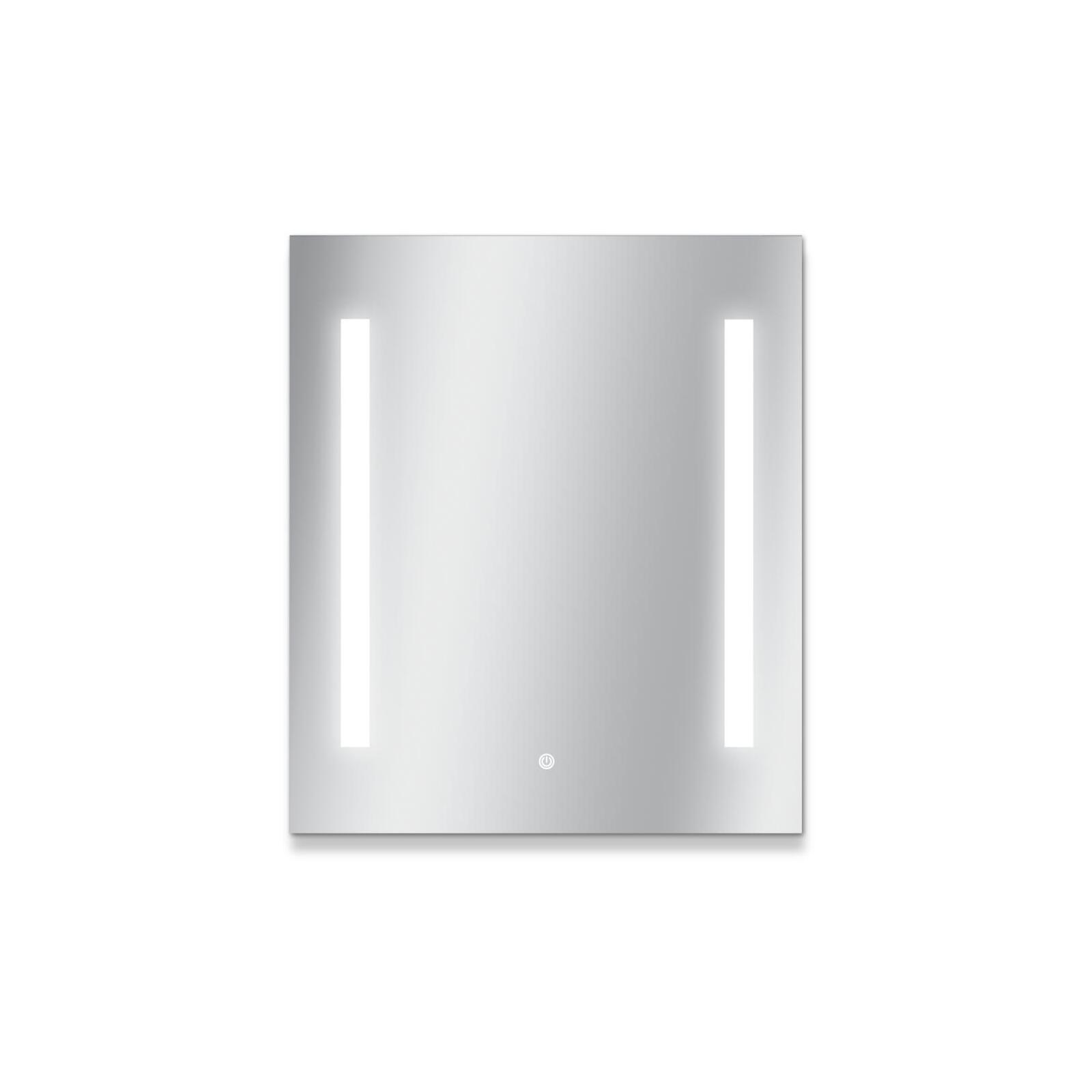 Miroir LED rectangulaire L 60/80cm éclairage latéral