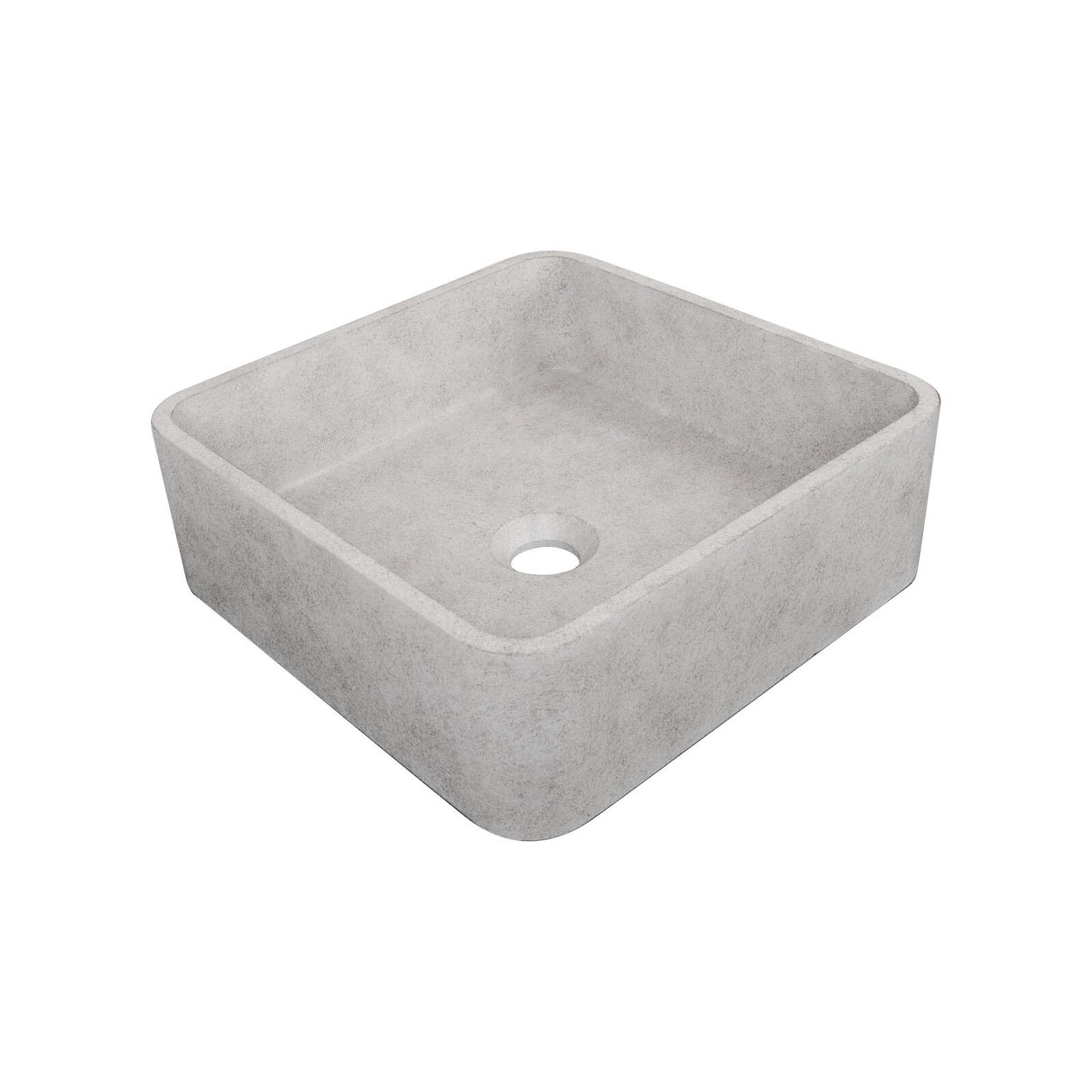 Vasque à poser carrée en béton brossé 36x36cm
