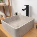Vasque à poser carrée en béton brossé 36x36cm