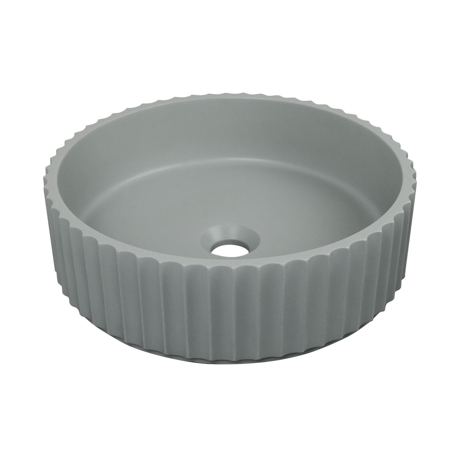 Vasque à poser ronde béton texturé vert 39,8x39,8cm Vasque à poser ronde béton texturé vert 39,8x39,8cm