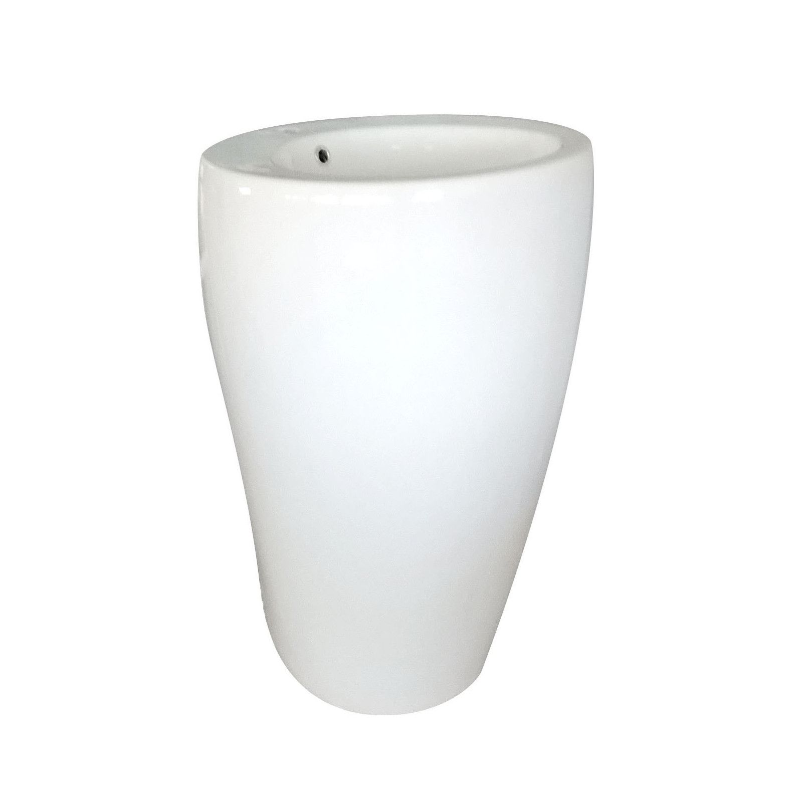 Lavabo colonne en céramique blanche H85 BOSTON