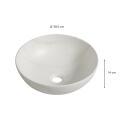 Vasque à poser ronde effet marbre beige 39,5cm