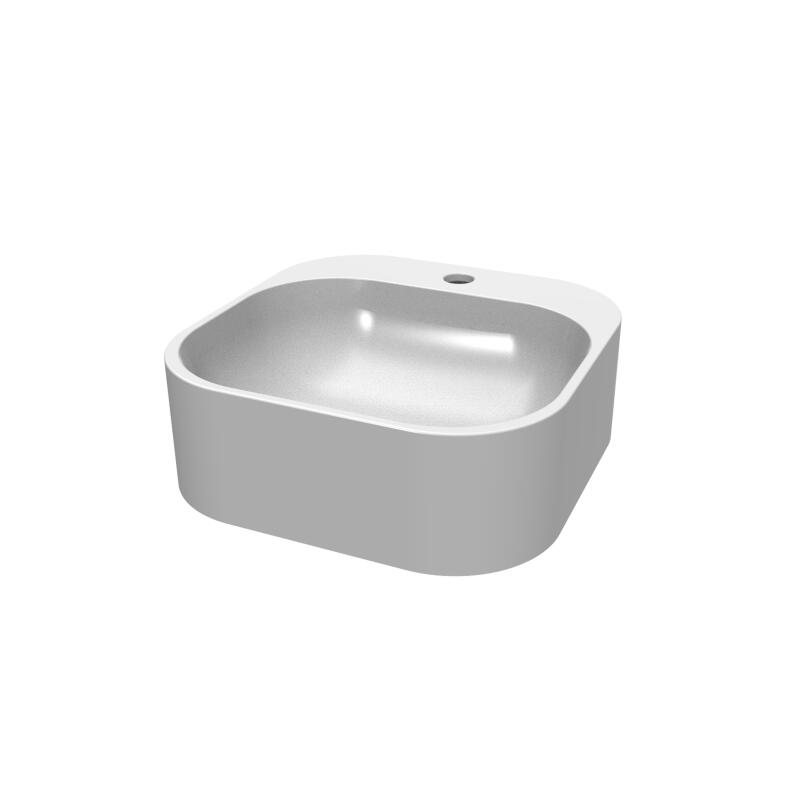 Vasque ovale à poser en résine blanche 37 cm SIAN