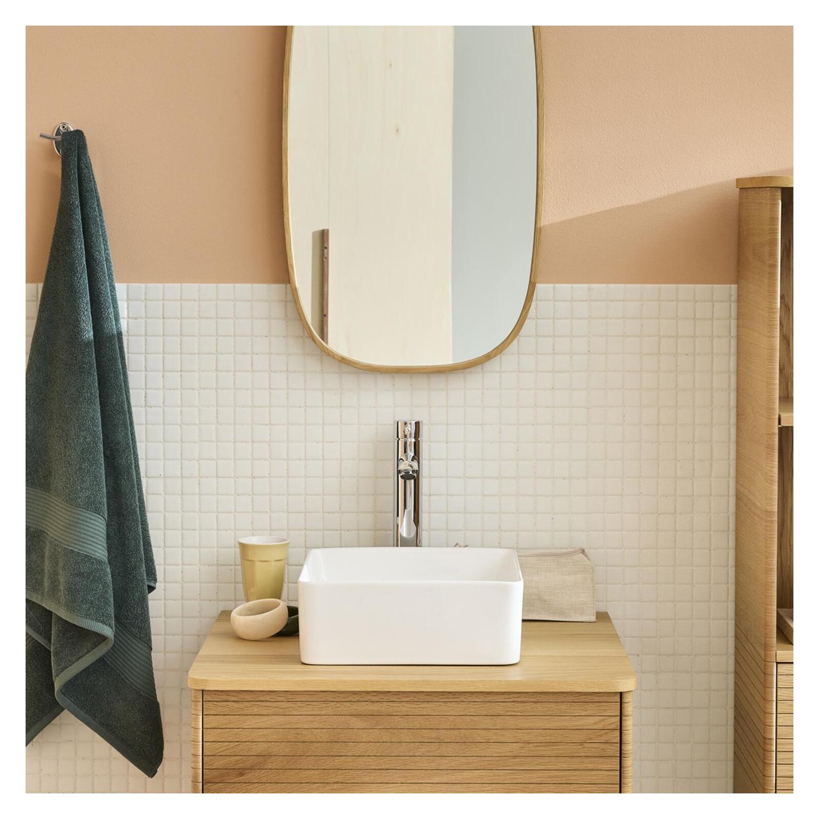 Vasque à poser carrée en céramique blanche 30cm Vasque à poser carrée en céramique blanche 30cm