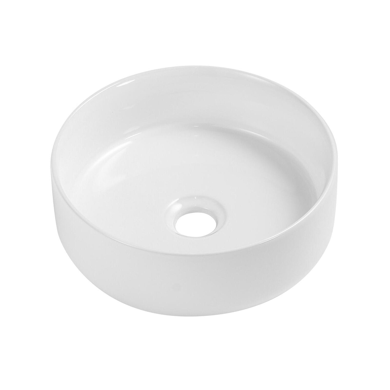 Vasque à poser ronde en céramique blanche 30cm Vasque à poser ronde en céramique blanche 30cm