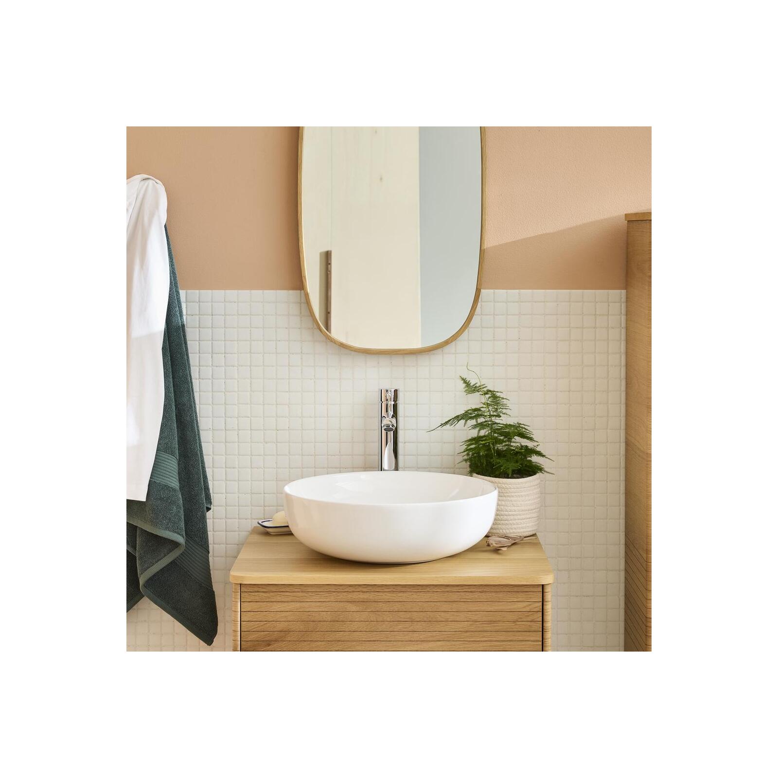 Vasque à poser ronde en céramique blanche 42cm Vasque à poser ronde en céramique blanche 42cm