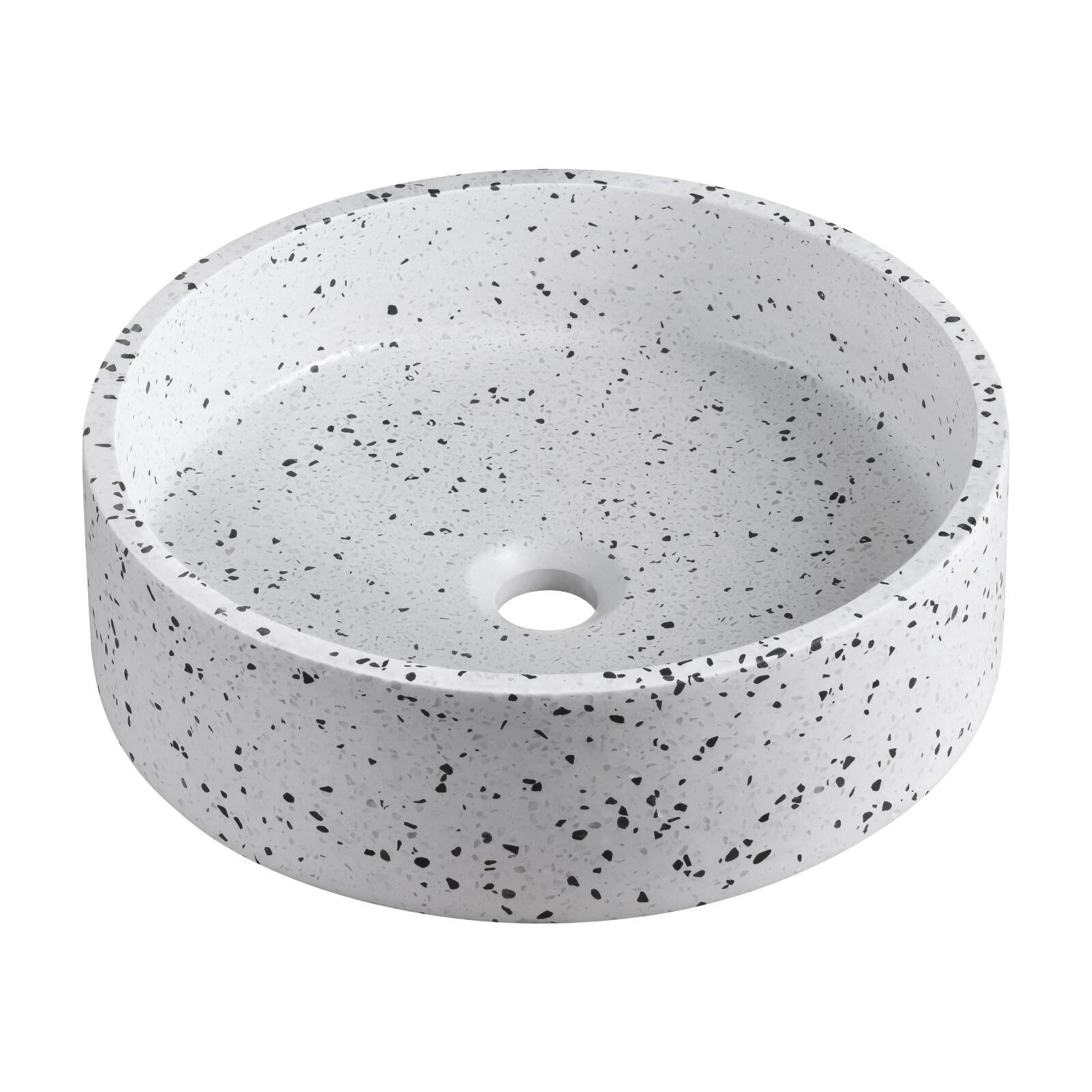 Vasque à poser ronde en terrazzo 38cm Vasque à poser ronde en terrazzo 38cm