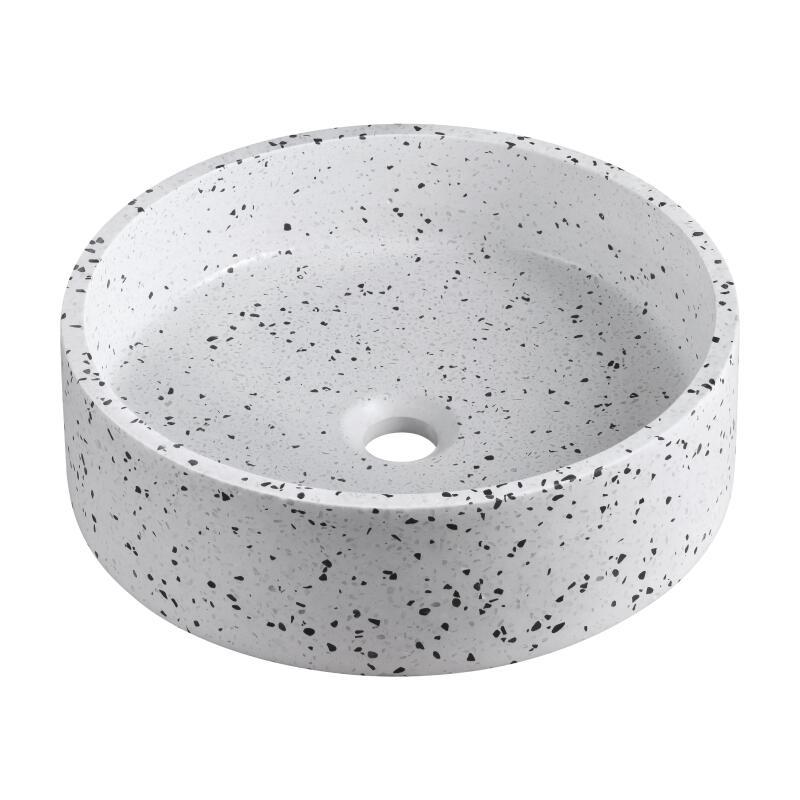 Vasque à poser ronde en terrazzo 38cm