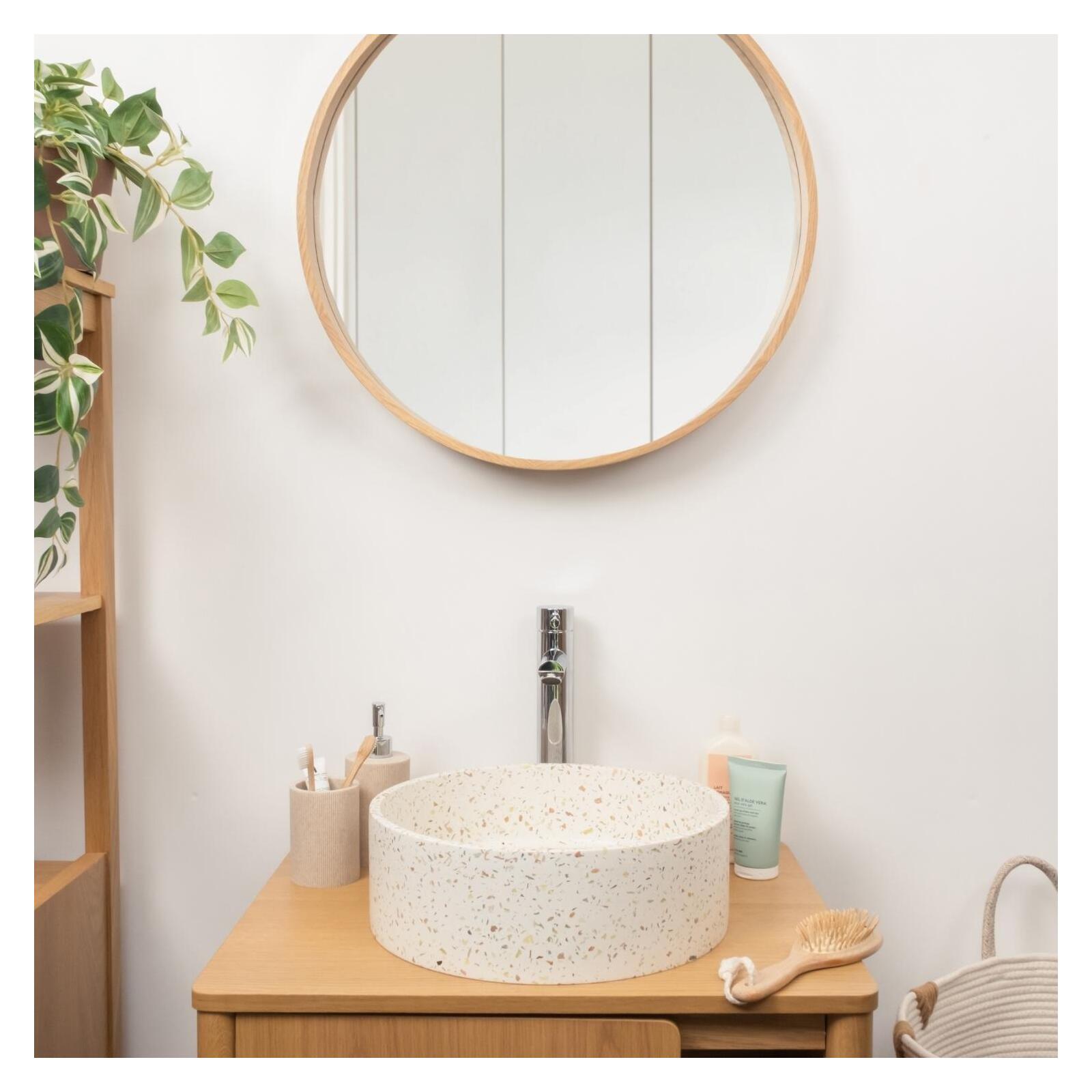 Vasque à poser ronde en terrazzo 36cm Vasque à poser ronde en terrazzo 36cm