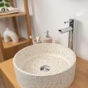 Vasque à poser ronde en terrazzo 36cm