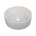 Vasque à poser ronde en terrazzo 36cm