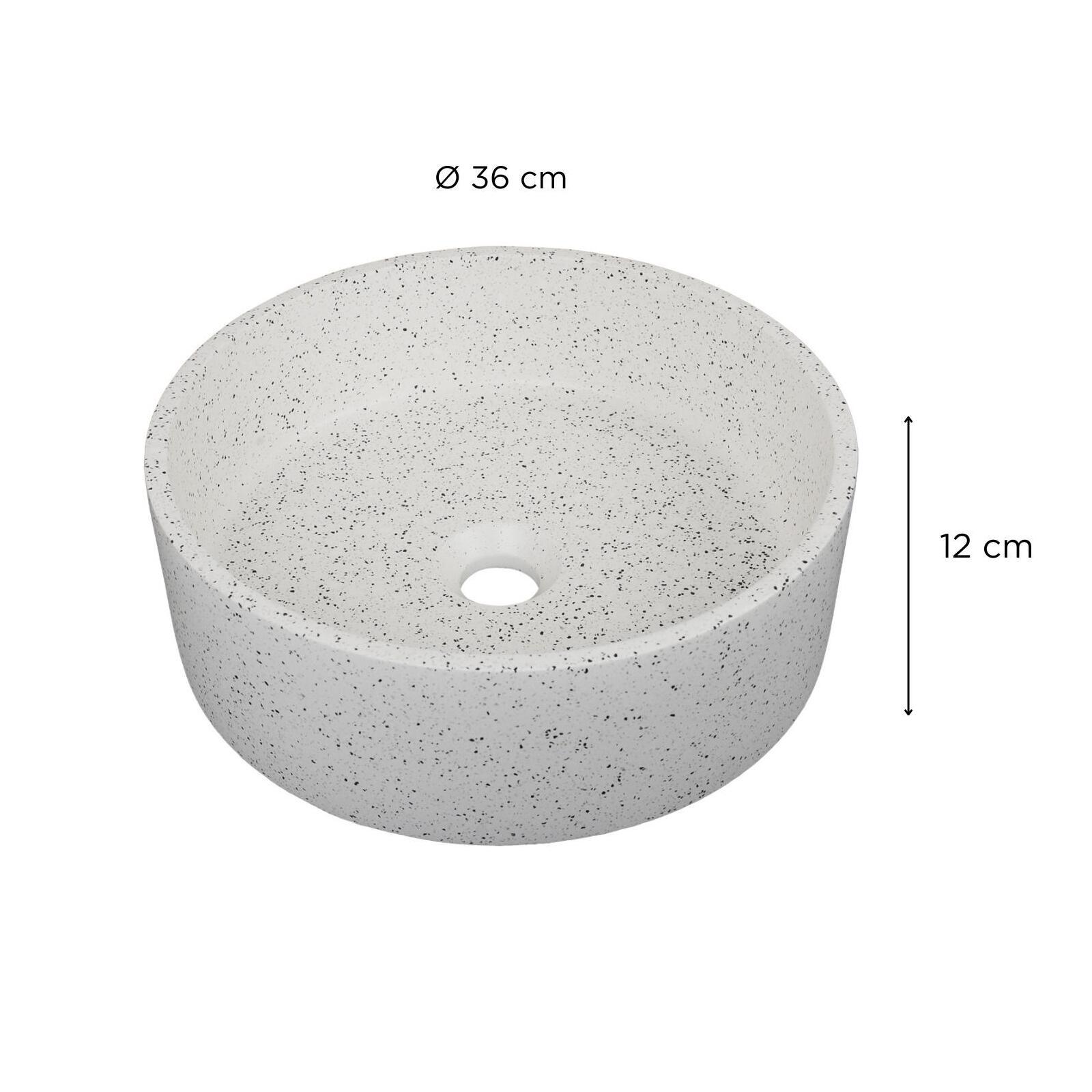 Vasque à poser ronde en terrazzo 36cm Vasque à poser ronde en terrazzo 36cm