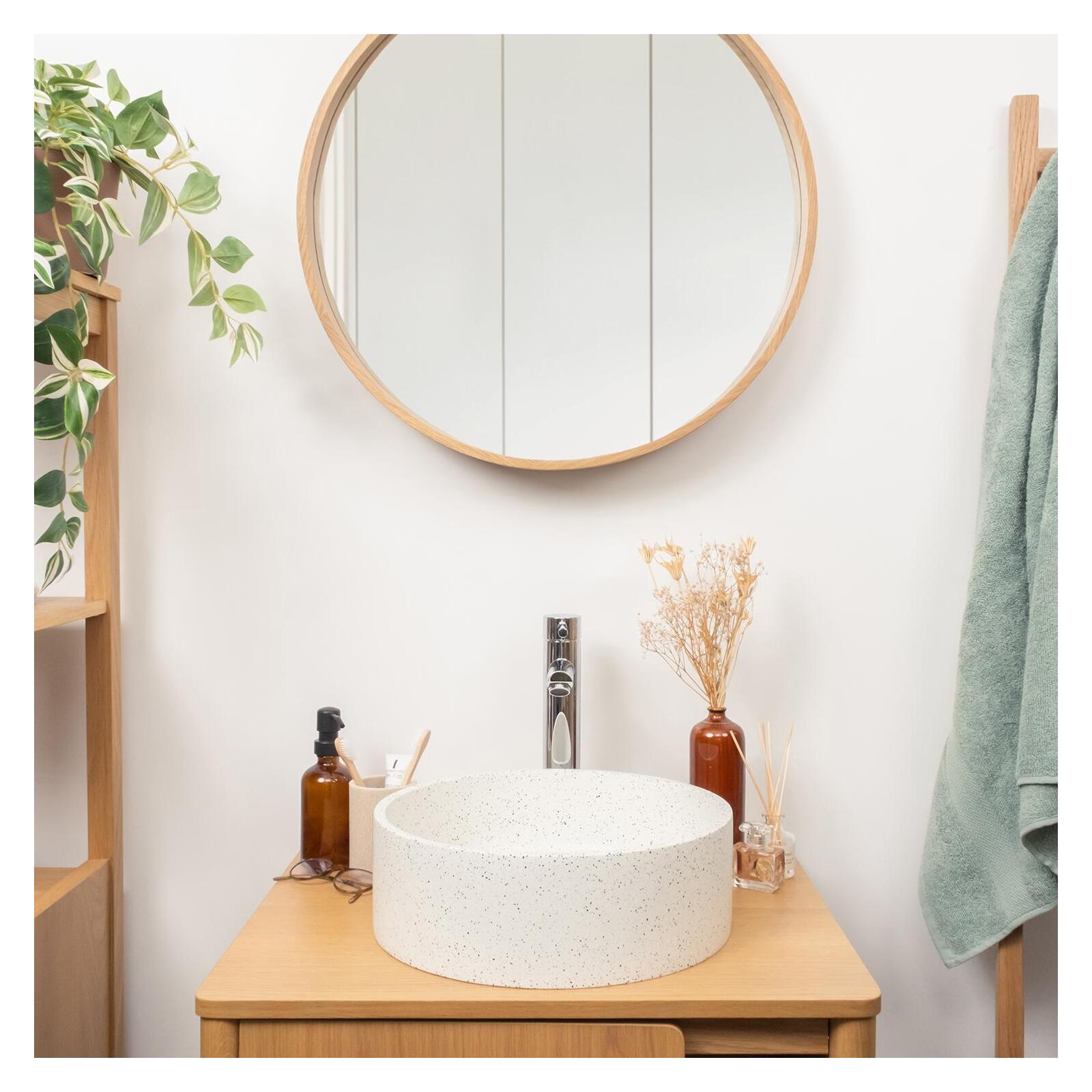 Vasque à poser ronde en terrazzo 36cm Vasque à poser ronde en terrazzo 36cm