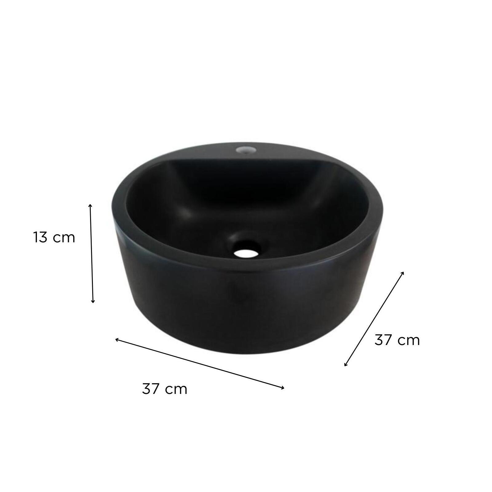 Vasque à poser ronde en résine 37cm