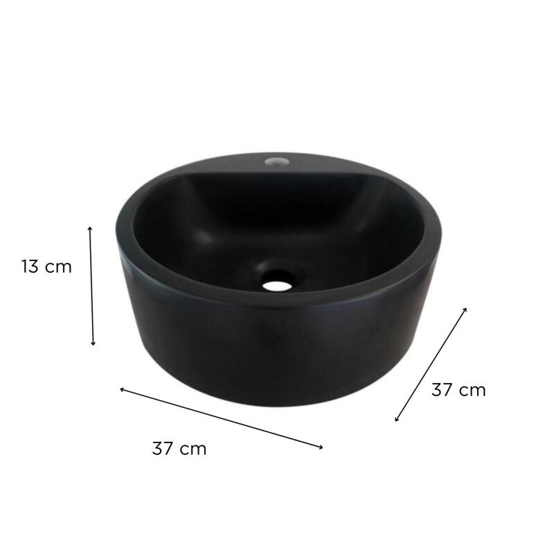 Vasque à poser ronde en résine 37cm