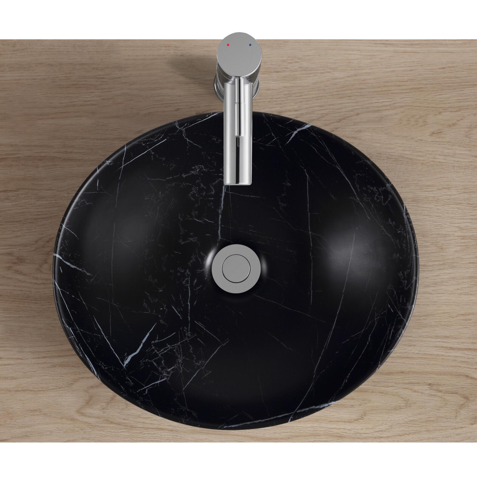 Vasque à poser ovale en céramique 42x37cm