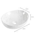 Vasque à poser ovale en céramique 42x37cm