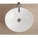 Vasque à poser ovale en céramique 42x37cm