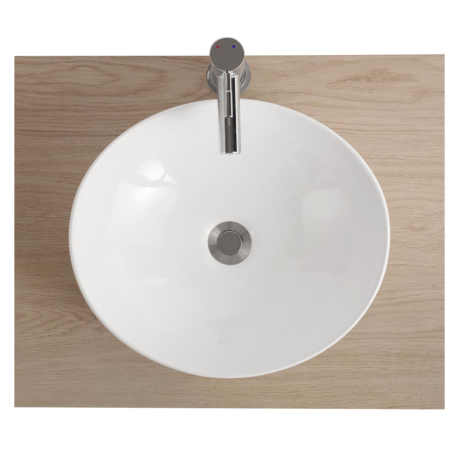 Vasque à poser ovale en céramique 42x37cm