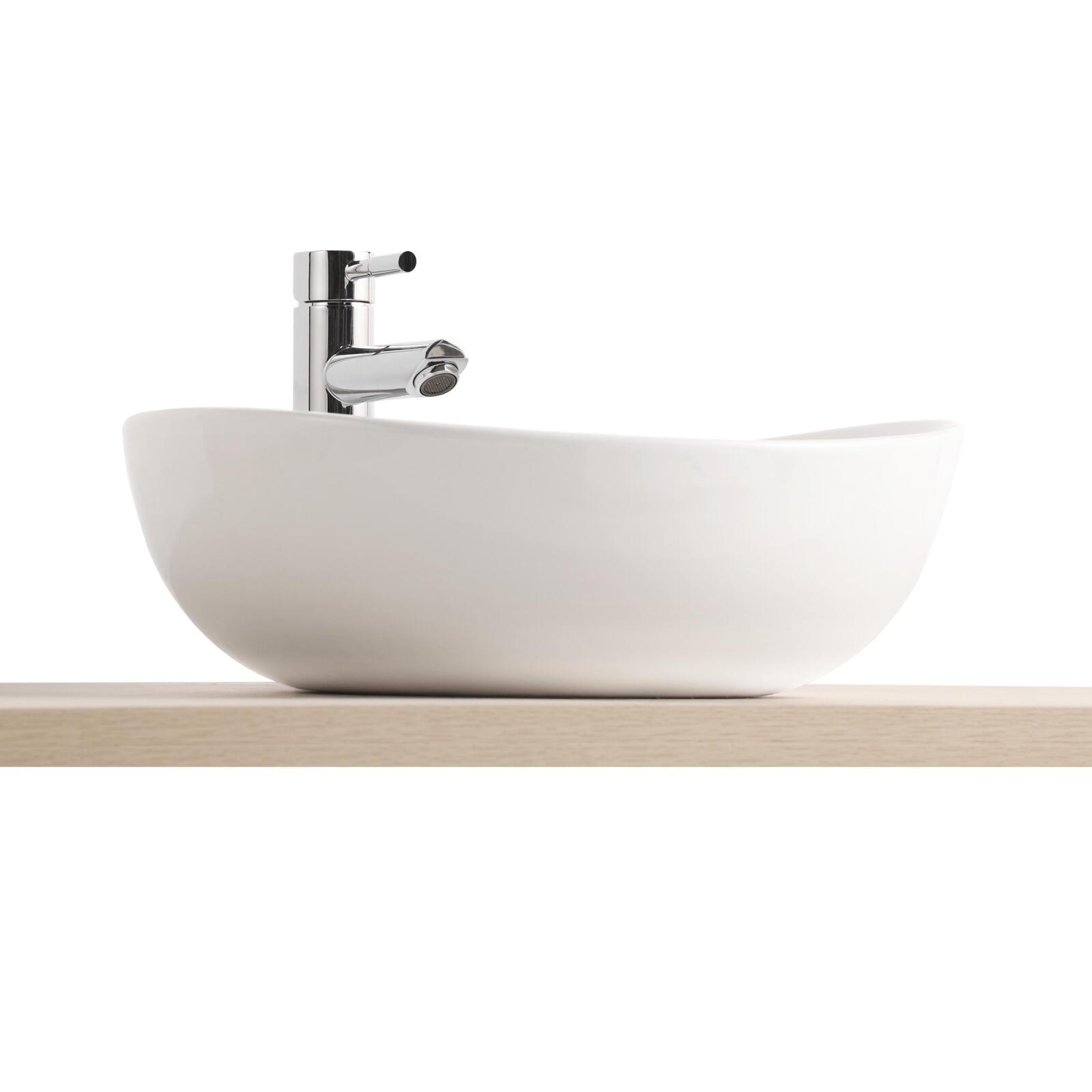 Vasque à poser ovale en céramique 42x37cm