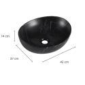 Vasque à poser ovale en céramique 42x37cm