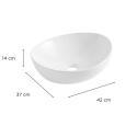Vasque à poser ovale en céramique 42x37cm